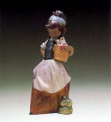 MARUJITA WITH TWO DUCKS 1980-93 by Lladro Image is watermarked for copyright protection and is not present on the actual art work.