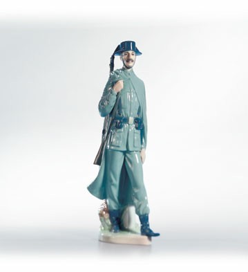 Spanish policeman 6km marker version by Lladro Image is watermarked for copyright protection and is not present on the actual art work.