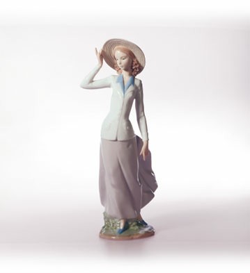 BREEZY AFTERNOON by Retired Lladro Image is watermarked for copyright protection and is not present on the actual art work.