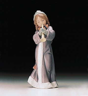 A CHRISTMAS SONG by Retired Lladro Image is watermarked for copyright protection and is not present on the actual art work.