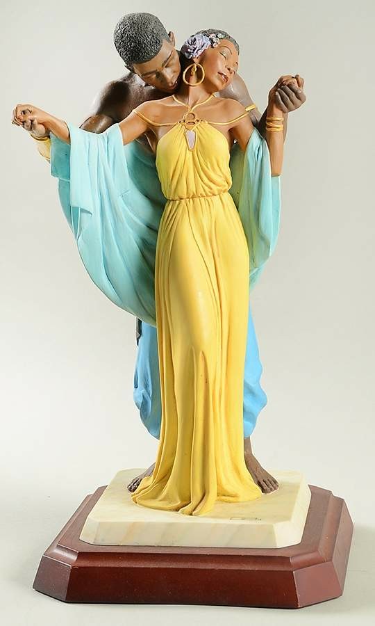 Tender Touch by Thomas Blackshear's Ebony Visions Image is watermarked for copyright protection and is not present on the actual art work.