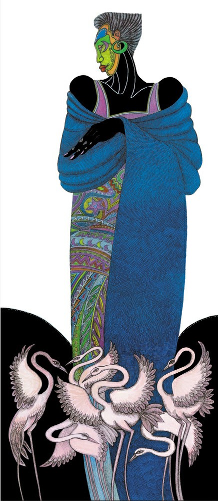 Ebony Series 8 - Blue Limited Edition by Charles Bibbs Image is watermarked for copyright protection and is not present on the actual art work.