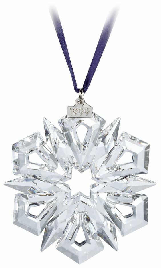 1999 Swarovski Snowflake Ornament by Swarovski Image is watermarked for copyright protection and is not present on the actual art work.