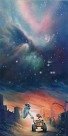 The Depth Of Space And Love - Wall-E Hand-Embellished Giclee On Canvas