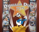 Donald Duck Donald's 75th Hand Painted Cell with Giclee Print Background
