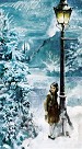 Lucy And The Lamppost Narniahand Embellished Gicl�e On Canvas
