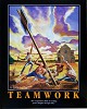 Teamwork-signed by Ernie Barnes