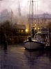 G Harvey&nbsp;Harbor Mist by G. Harvey Canvas  Signed & Numbered