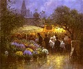 G Harvey&nbsp;Market Cafe by G. Harvey Canvas  Signed & Numbered