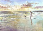 Gordon King_Sunset Stroll Giclee paper Giclee paper Framed