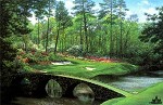 Larry Dyke_The 12th at Augusta by Larry Dyke Serigraph on Canvas  Artist Proof
