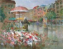 L Gordon&nbsp;Along the Boulevard by L. Gordon Canvas  Signed Only