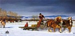 Nancy Glazier&nbsp;Winter Chores by Nancy Glazier Canvas  Signed & Numbered