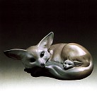 Lladro Fox_and_cub_1969-85&nbsp;1065G 