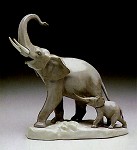Lladro Two_elephants_1971-99&nbsp;1151G 