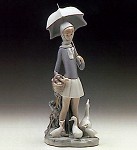Lladro Girl_with_umberella_and_geese_1969-93&nbsp;4510G 