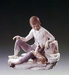 Lladro Boy_with_dog_1971-78&nbsp;4755G 
