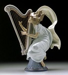 Lladro Harpist_1996-99&nbsp;6312G 