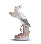 Lladro New_arrival_stork_(girl)_1997-01&nbsp;6382G 
