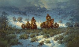 Crossing The Breaks Giclee On Canvas Signed And Numbered by G Harvey Image is watermarked for copyright protection and is not present on the actual art work.
