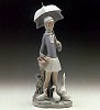 Lladro Girl With Umberella And Geese 1969-93