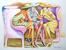 Ernie Barnes&nbsp;Tete-A-Tete Signed And Numbered Limited Edition