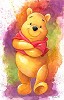 Michelle St Laurent&nbsp;Lovable Bear Hand Textured Giclee on Canvas