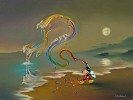 Jim Warren&nbsp;Mickey the Artist Giclee on Canvas