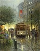 G Harvey Cable Cars On Powell Street Giclee On Canvas Signed And Numbered