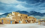 Lorna Patrick Approaching The Storm Over Taos Pueblo