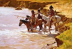 Howard Terpning Crossing At The Ford Limited Edition Canvas