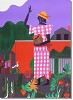 Romare Bearden&nbsp;Girl In The Garden Artist Signed