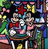 Jozza&nbsp;Ice Cream For Two Giclee On Canvas