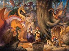 Scott Gustafson A Confabulation Of Dragons Limited Edition Canvas