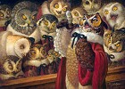 Scott Gustafson&nbsp;A Parliament Of Owls Smallwork Canvas Edition