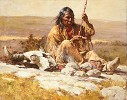 Howard Terpning&nbsp;Seeking Wisdom Through The Pipe Limited Edition Canvas
