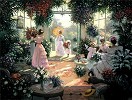 Christa Kieffer&nbsp;Tea In The Conservatory By Christa Kieffer Canvas  Signed & Numbered