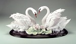 Two Swans & Flowers by Armani