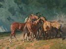 Storm On The Plains By Bruce Greene Giclee On Canvas  Artist Proof by Bruce Greene