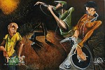 The Get Down 12 X 18 Giclee On Canvas by David Garibaldi
