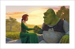 Shrek And Fiona Sunset Giclee On Paper by DreamWorks Animation
