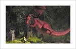 Shrek And Dragon In The Swamp Dragon Giclee On Paper by DreamWorks Animation
