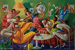 Room Ful'a Sistahs-Signed by Ernie Barnes