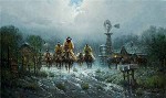 Where Cowhands Dont Change By G. Harvey Giclee On Canvas  Artist Proof by G Harvey