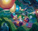 Mad Hatters Tea Party Hand Embellished Gicl�e On Canvas by Harrison Ellenshaw