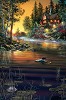 Garden Hideaway By Jim Hansel Giclee On Canvas  Signed & Numbered by Jim Hansel