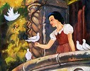 Snow White On The Balcony Hand Embellished Gicl�e On Canvas by Jim Salvati