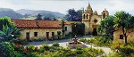 The Mission Courtyard Limited Edition Print by June Carey