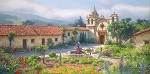 Little Old Mission By The Sea, Circa 1940, Masterwork Canvas Edition by June Carey