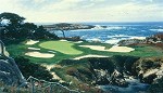 Larry Dyke_The 15th at Cypress Point by Larry Dyke Canvas  Signed & Numbered